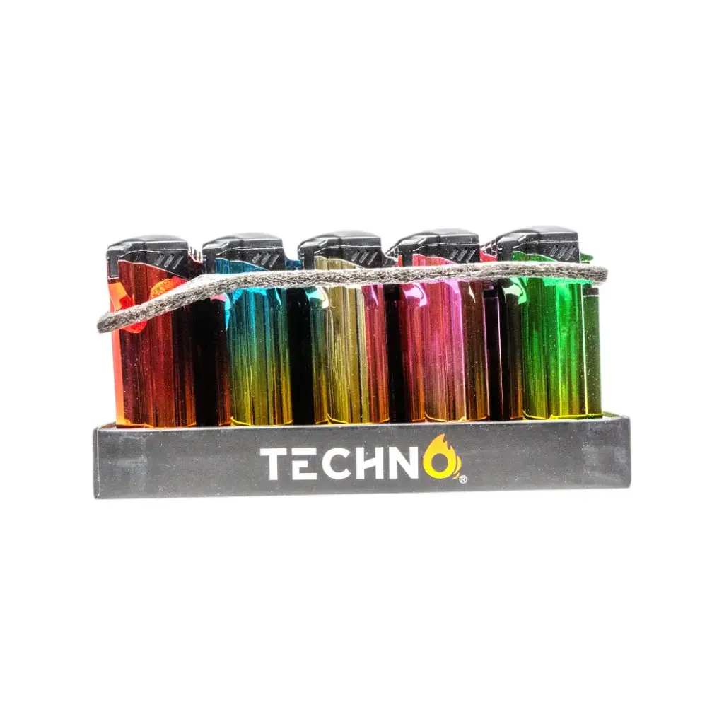 TECHNO TRIPLE TORCH LIGHTER 25CT - ASSORTED