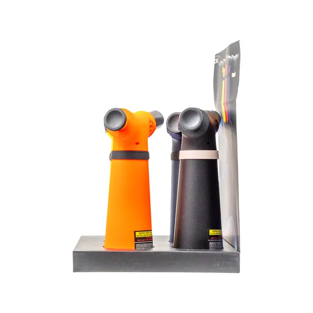 TECHNO 6.75" SLANT TORCH LIGHTER - 4CT