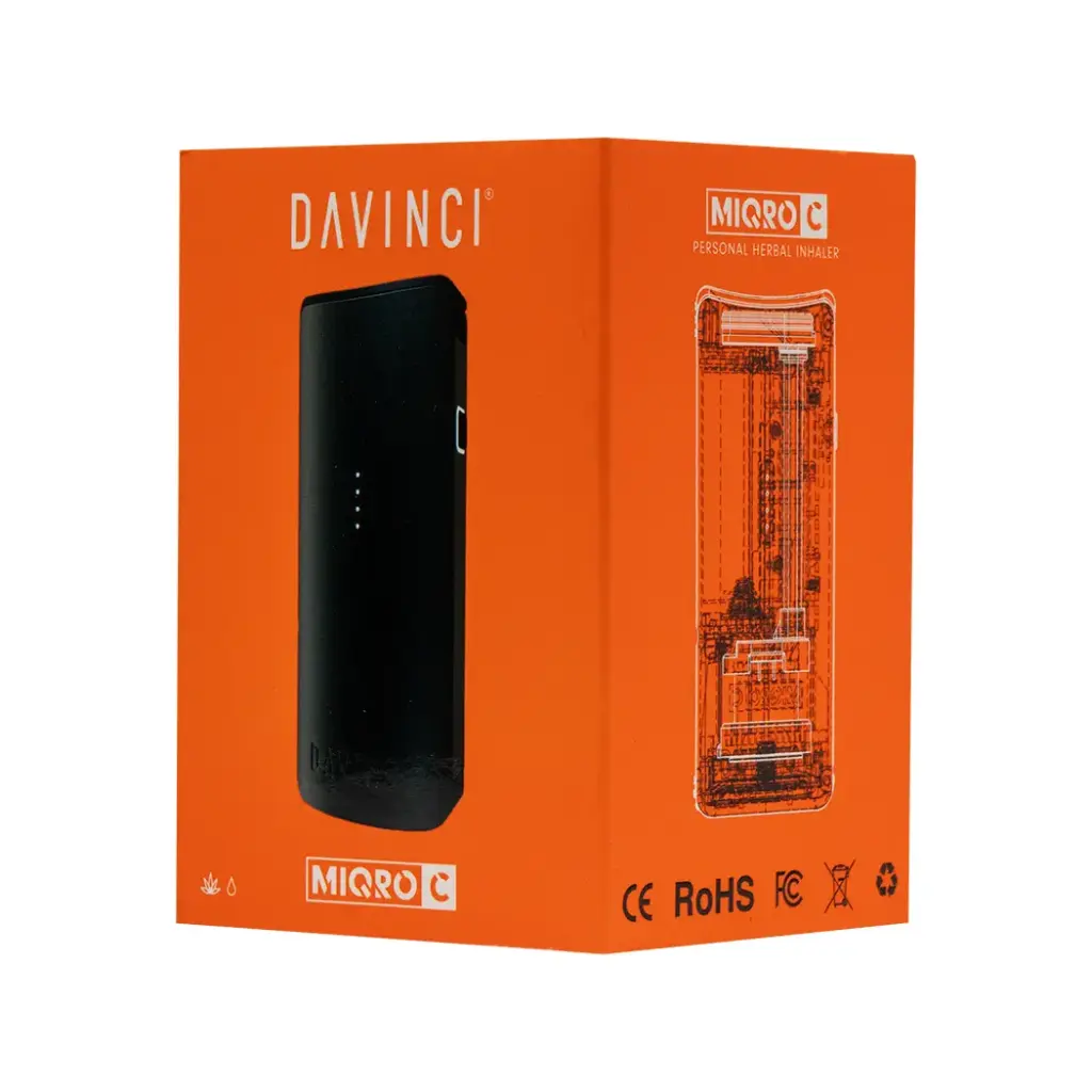 DAVINCI MIQRO-C VAPORIZER FOR DRY HERB AND CONCENTRATE BLACK 1 BOX
