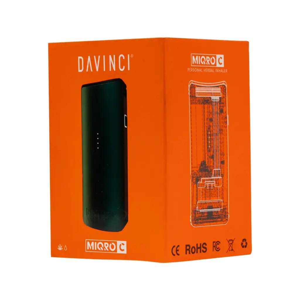 DAVINCI MIQRO-C VAPORIZER FOR DRY HERB AND CONCENTRATE GREEN 1 BOX
