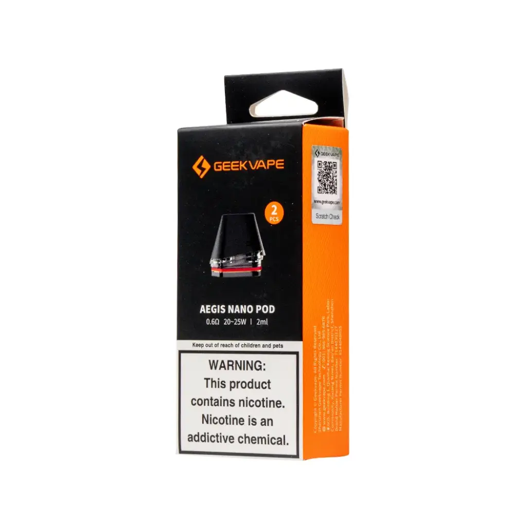 GEEK VAPE AEGIS NANO REPLACEMENT POD CARTRIDGE 2PK RESISTANCE 