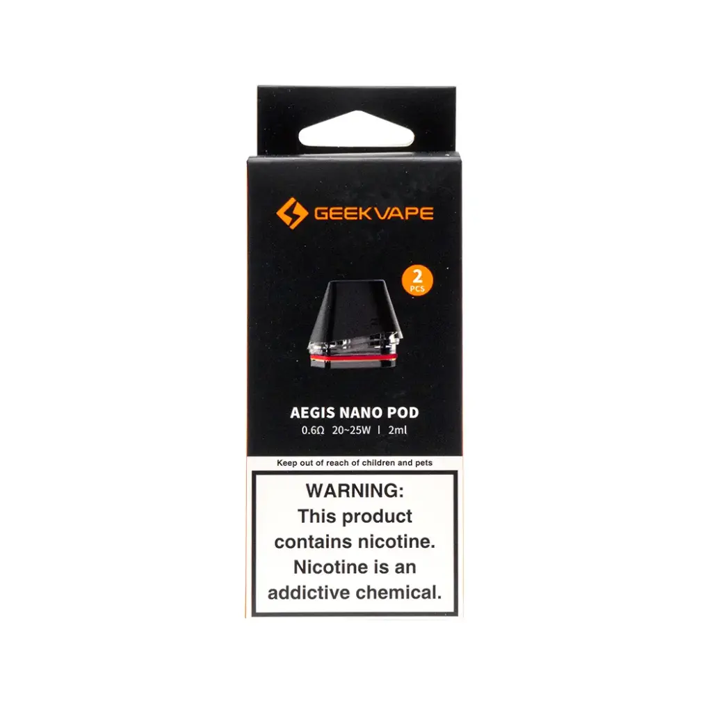 GEEK VAPE AEGIS NANO REPLACEMENT POD CARTRIDGE 2PK RESISTANCE 