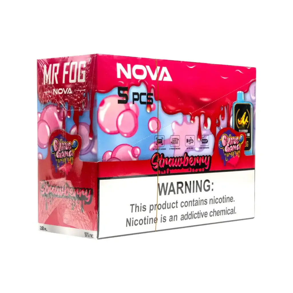 MR FOG NOVA 5PK 36K PUFFS (BUBBLE GANG) STRAWBERRY