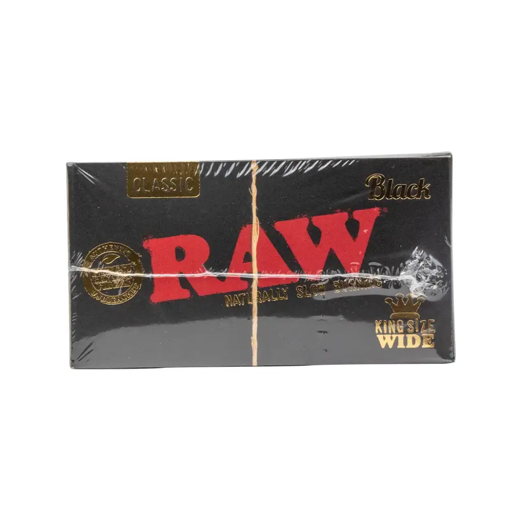 RAW BLACK CLASSIC KING SIZE WIDE 50 PER BOX