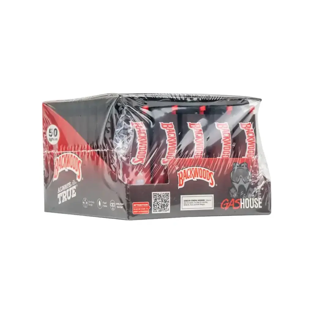 BACKWOODS LIGHTERS 50PCS DISPLAY RED BLACK