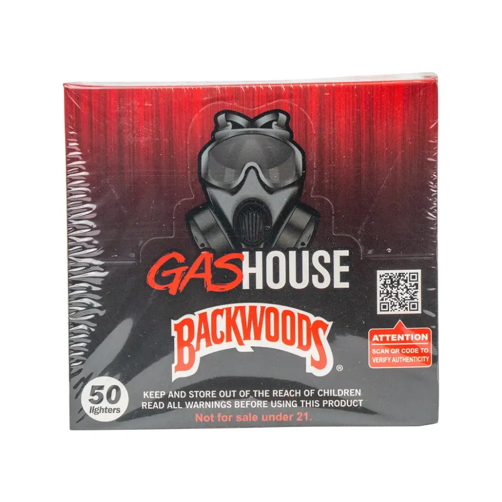 BACKWOODS LIGHTERS 50PCS DISPLAY RED BLACK