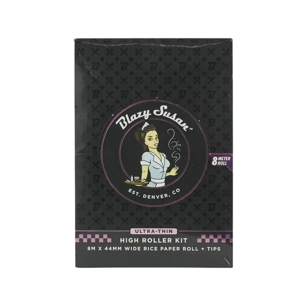 BLAZY TIPS BLACK ULTRA THIN 16 HIGH ROLLER KIT 8 METER ROLL