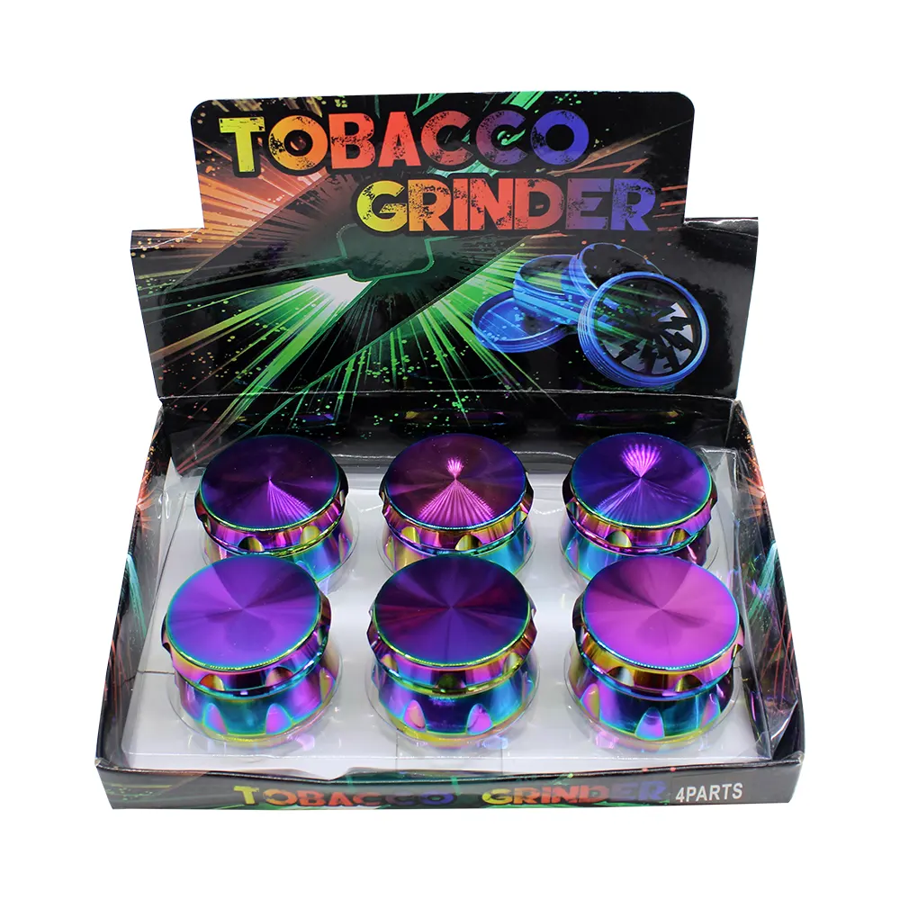 GRINDER (GR168-55RB) 4 PARTS RAINBOW DRUM STYLE 55MM