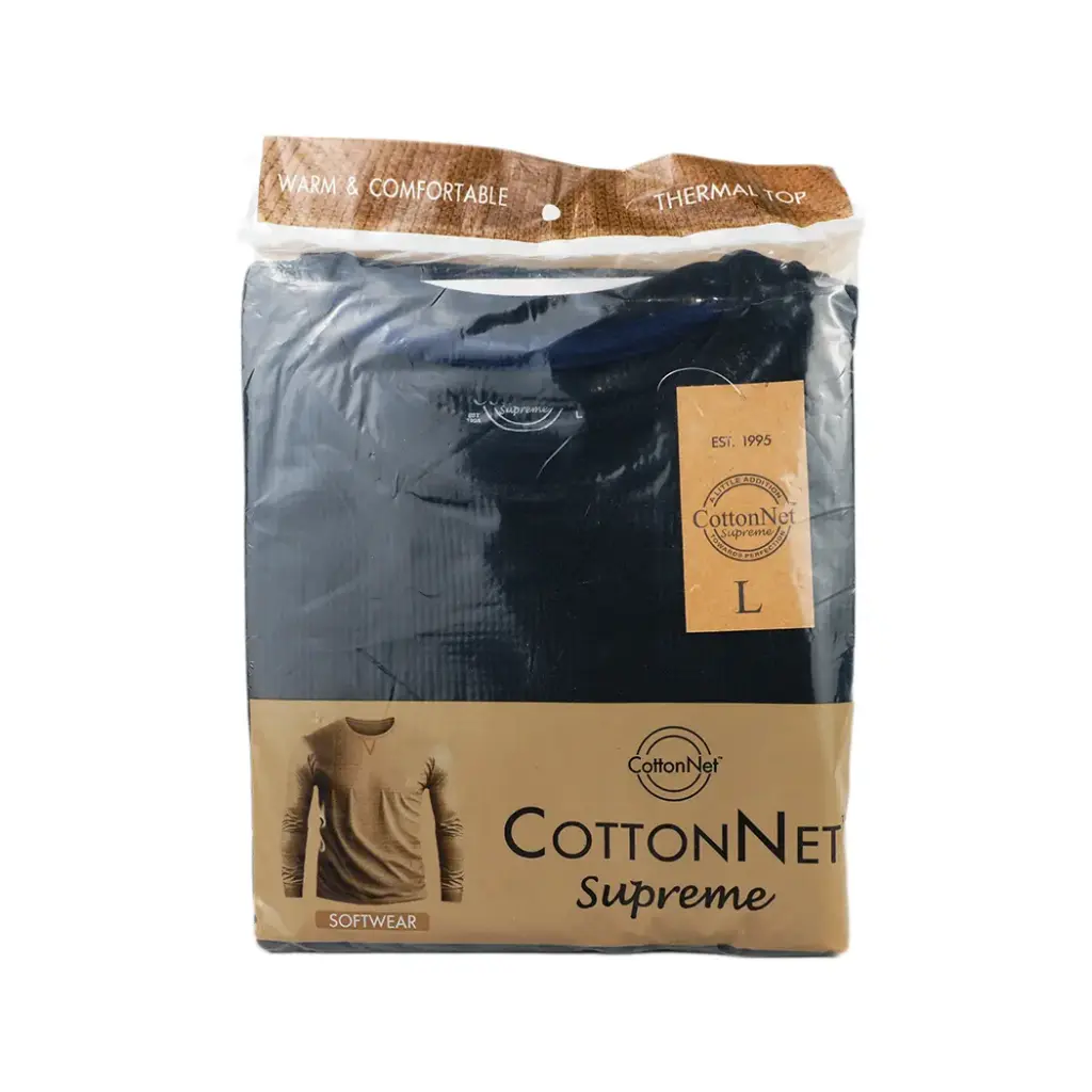COTTONNET THERMAL BLACK LARGE