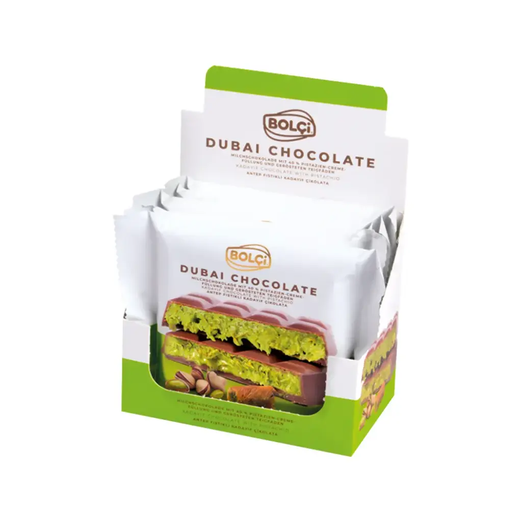 BOLCI ANTEP PISTACHIO & KADAYIF DUBAI CHOCOLATE BAR 5PK 100GM