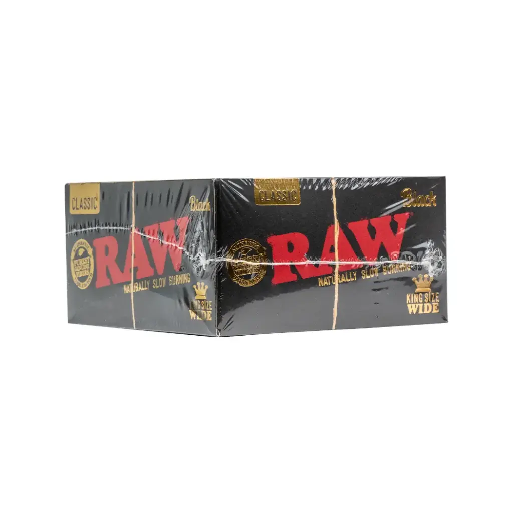 RAW BLACK CLASSIC KING SIZE WIDE 50 PER BOX