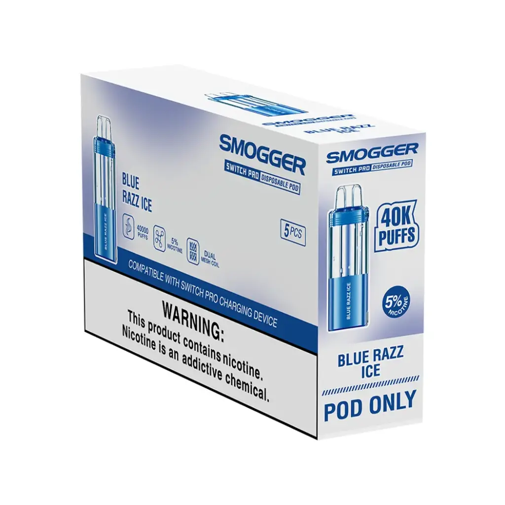 SMOGGER 5PK SWITCH PRO POD 40K PUFFS DISPOSABLE
